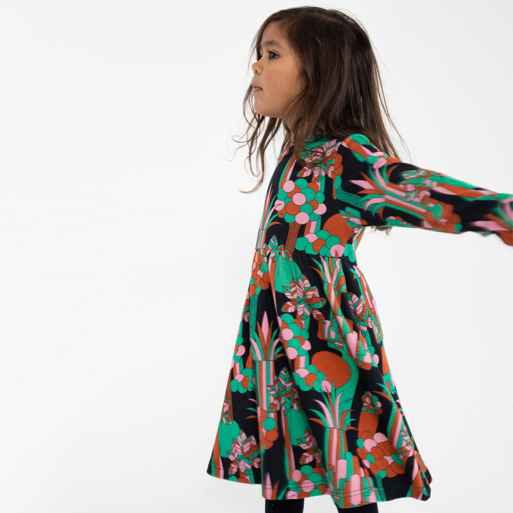 Danefae Kleid Popsicle Interlock Dress Black FLOWFOREST