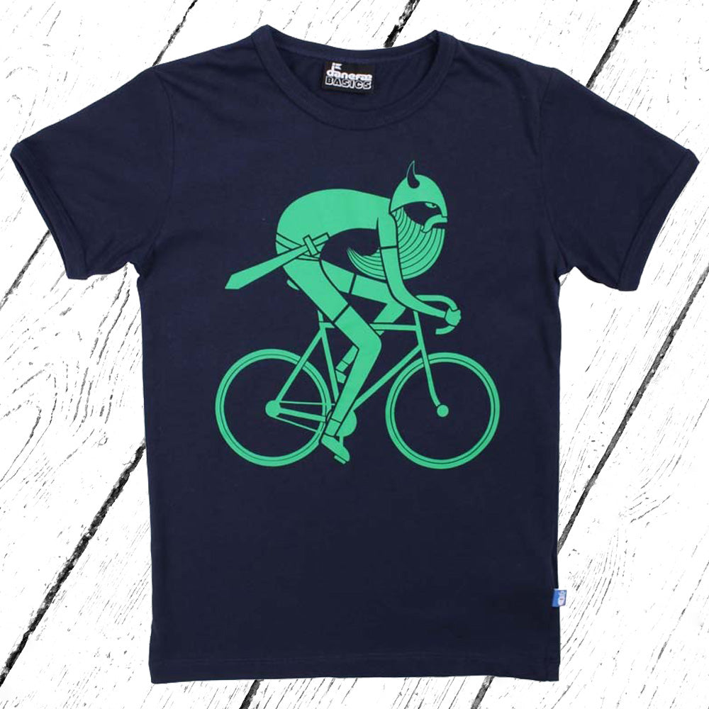 Danefae T-Shirt Navy BIKING VIKING