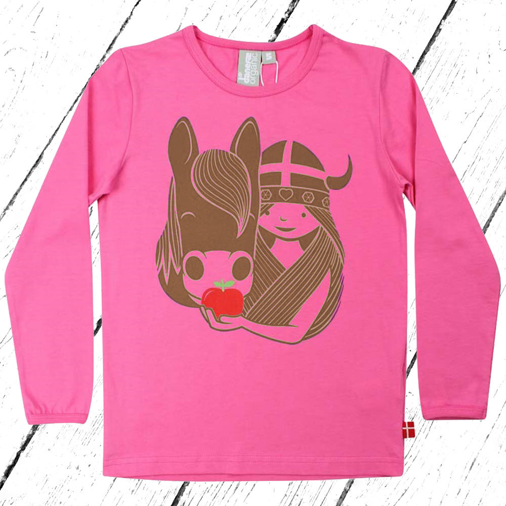 Danefae Shirt Organic Basic Longsleeve Super Pink IDUNN