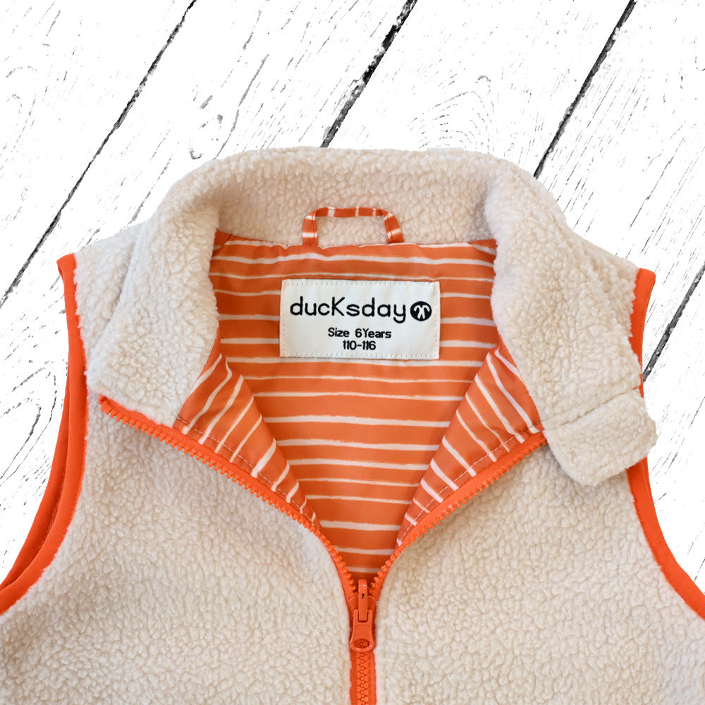 DucKsday Weste Teddy Fleece Bodywarmer Ecru