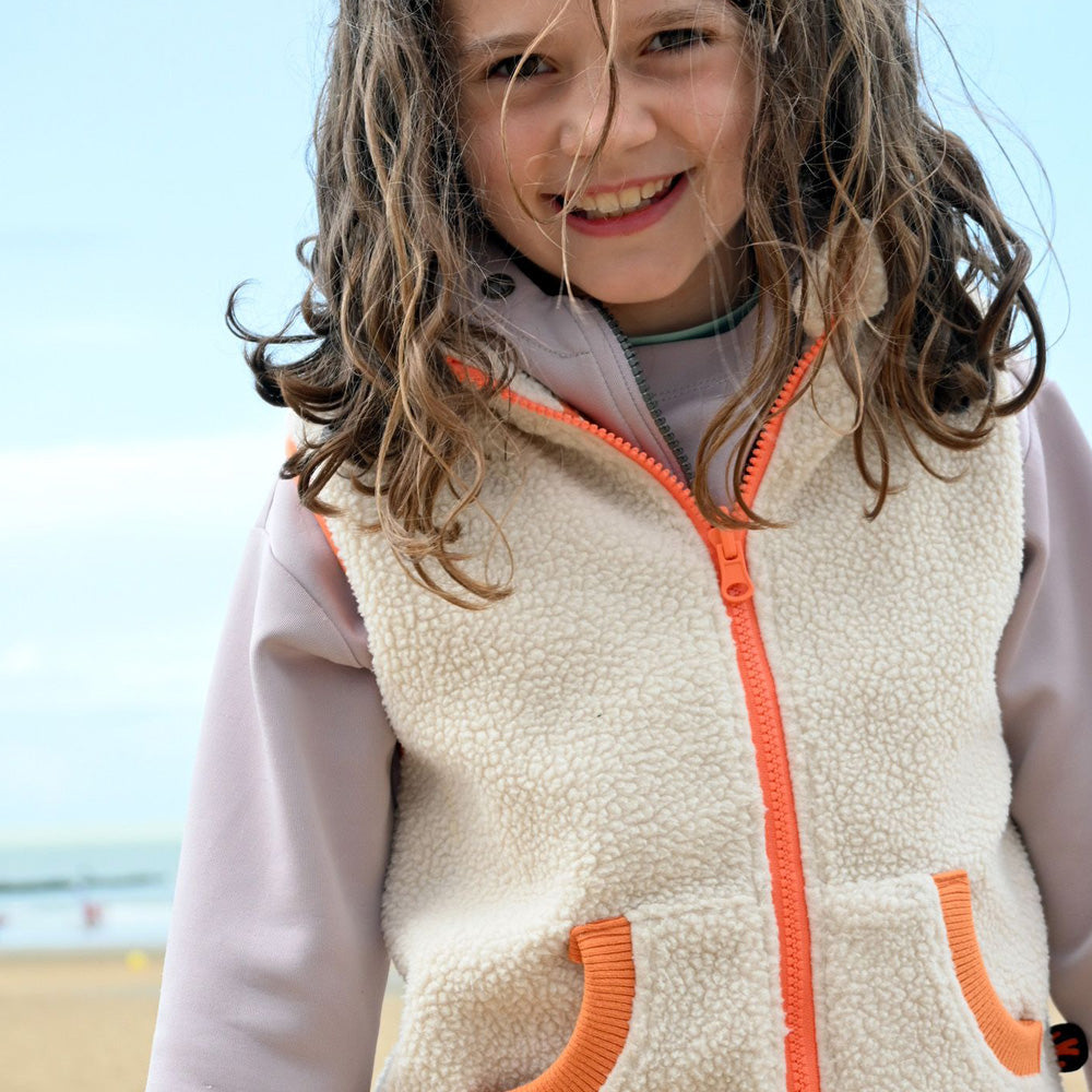DucKsday Weste Teddy Fleece Bodywarmer Ecru