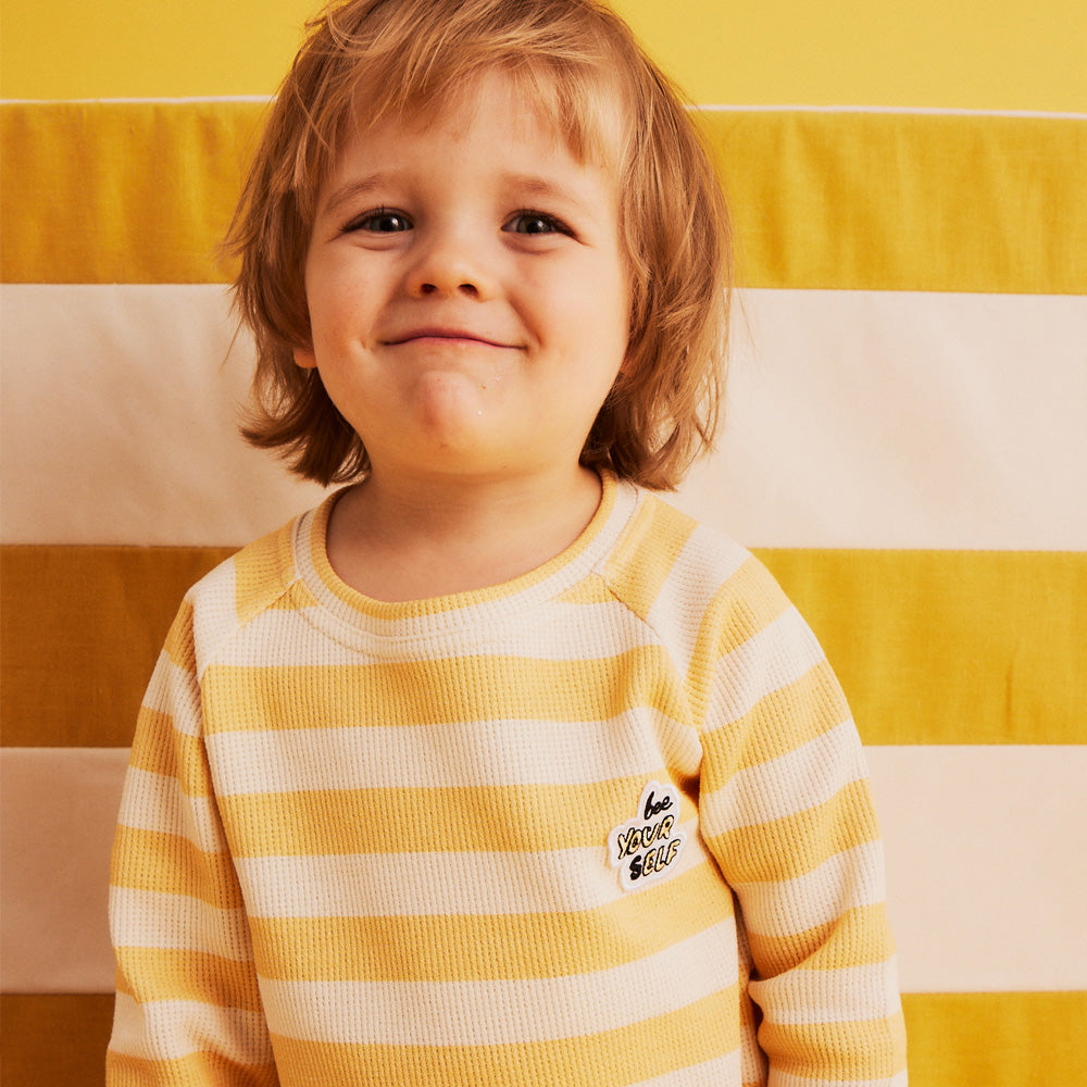 Dear Sophie Shirt WAFFLE Longsleeve BEE Stripes