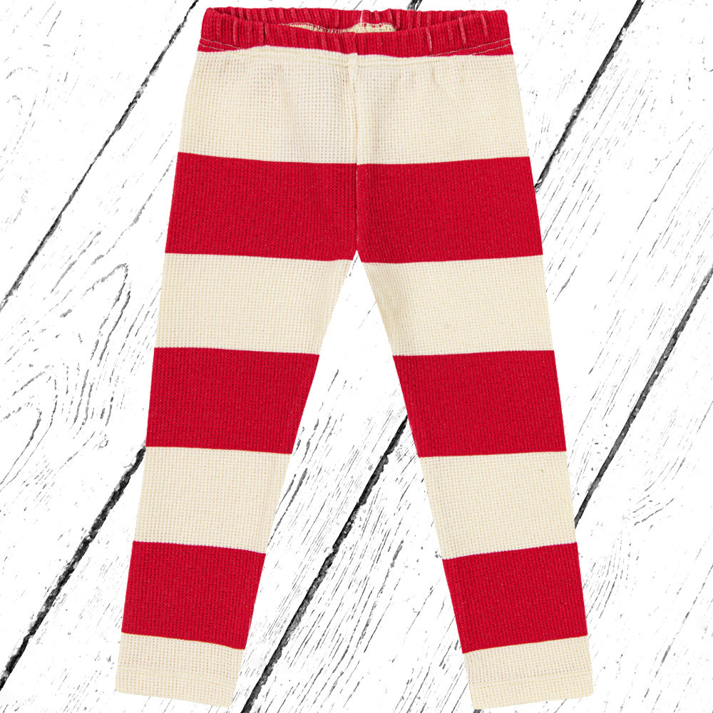 Dear Sophie RED Stripes WAFFLE Leggings