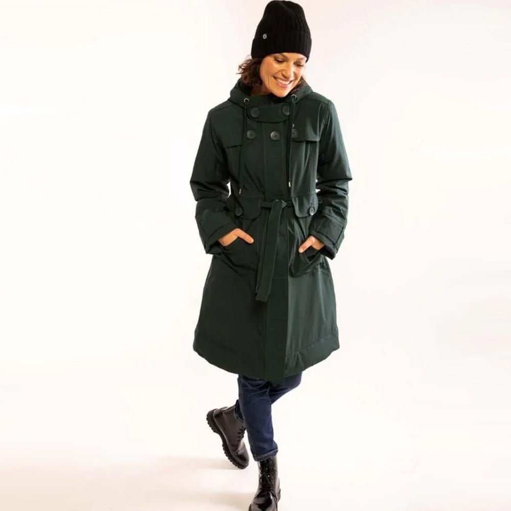 Danefae Wintermantel Else Stretch Winter Jacket Black Green