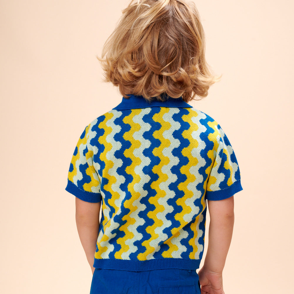 Lily Balou Top Gilles Polo Blue Waves