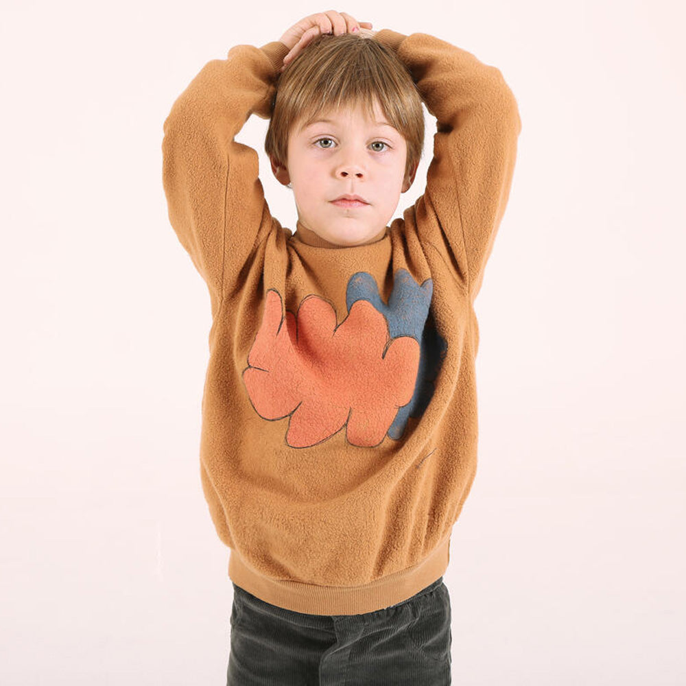 Lötiekids CLOUDS Teddy Sweatshirt Brown