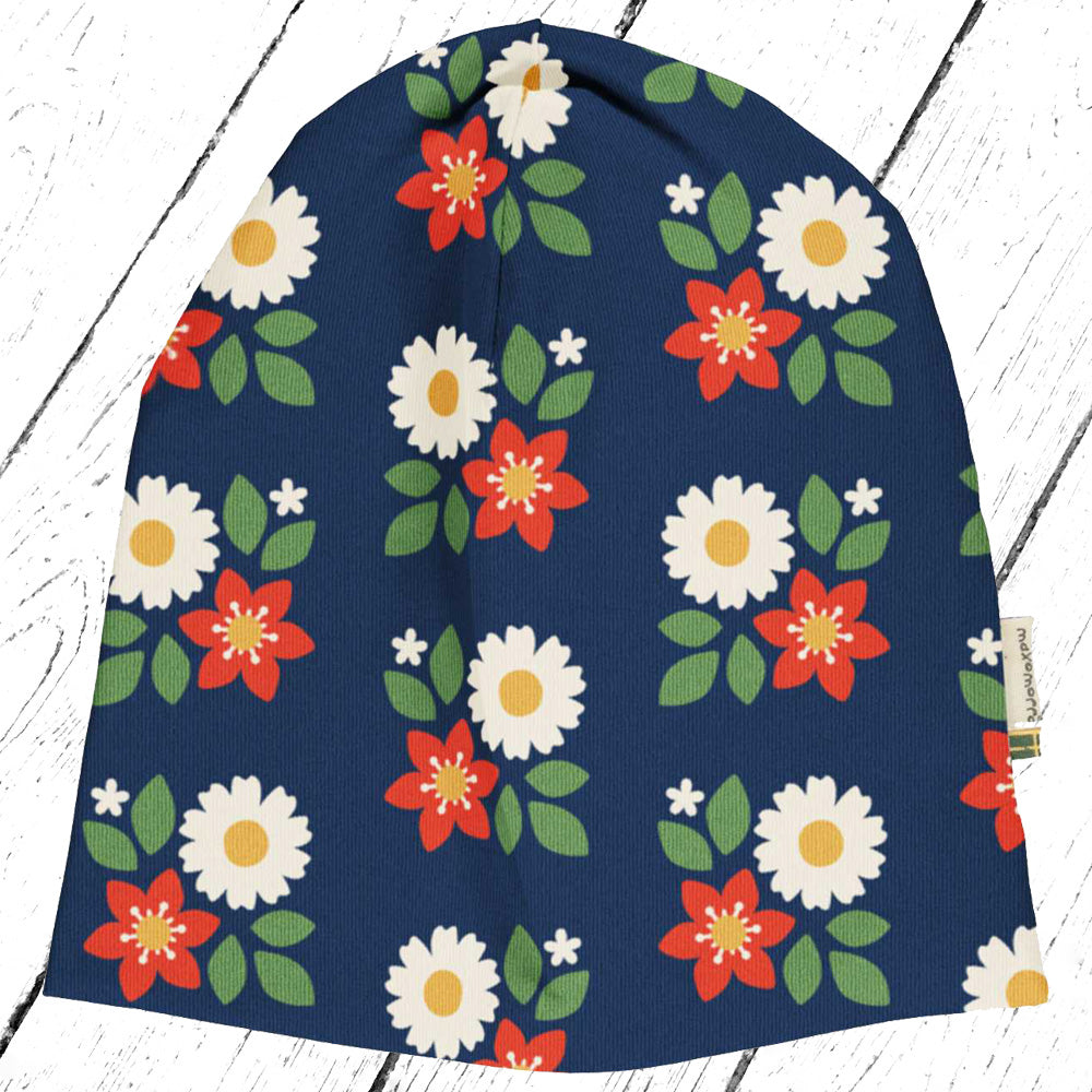 Maxomorra Mütze Hat Sweat FLOWERS