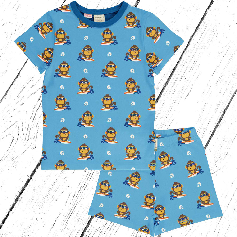 Maxomorra Schlafanzug Pyjama Set MONKEY