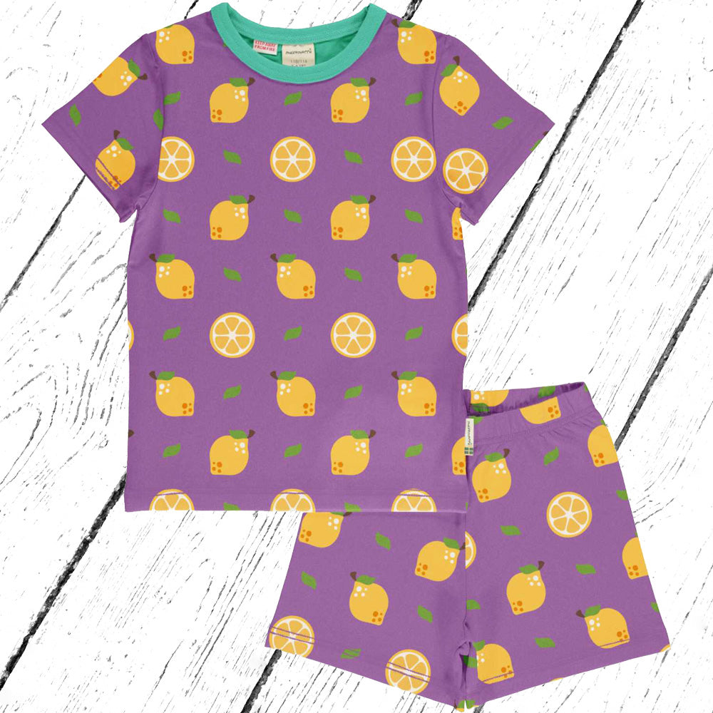 Maxomorra Schlafanzug Pyjama Set LEMON