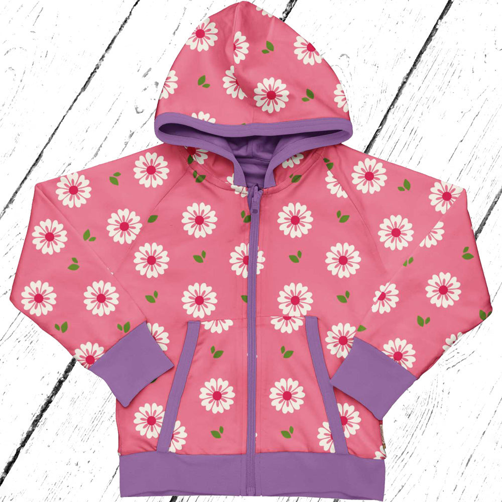 Maxomorra Jacke Cardigan Hood Reversible FLOWERS
