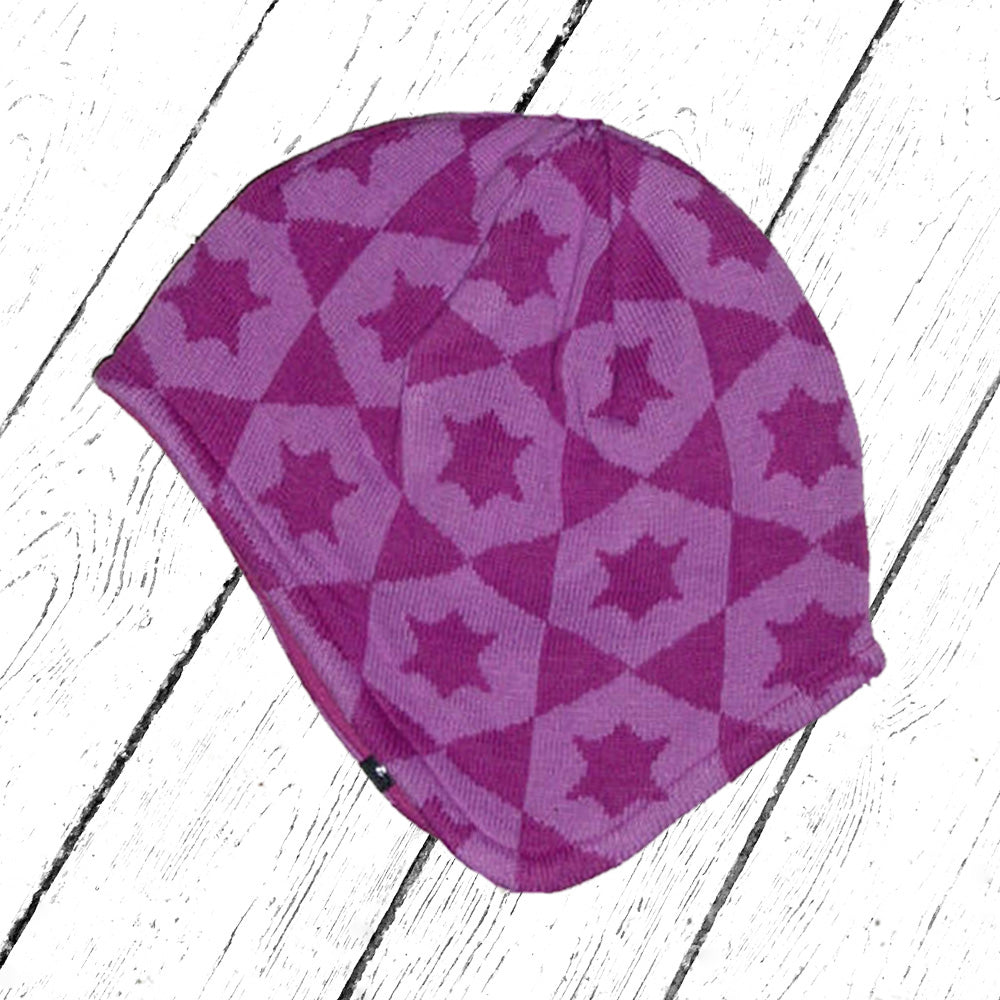 Melton Strickmütze rosa Stern