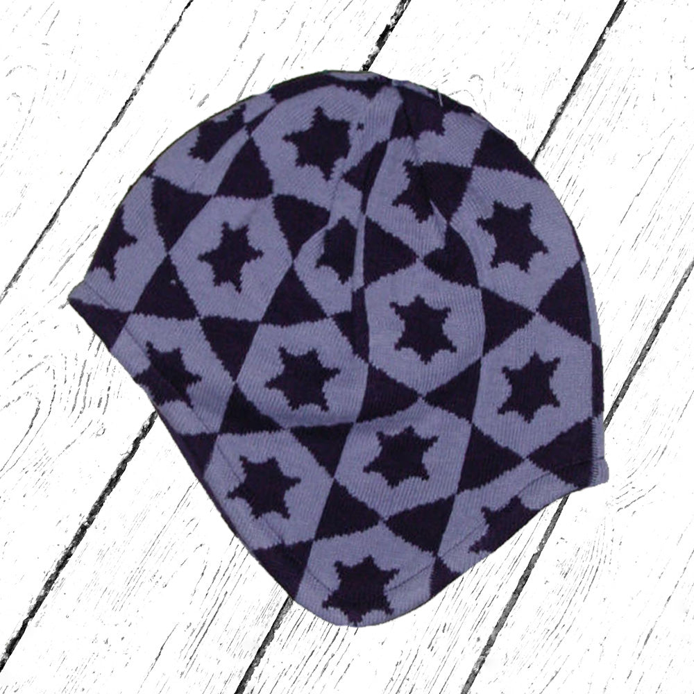 Melton Strickmütze lila Stern