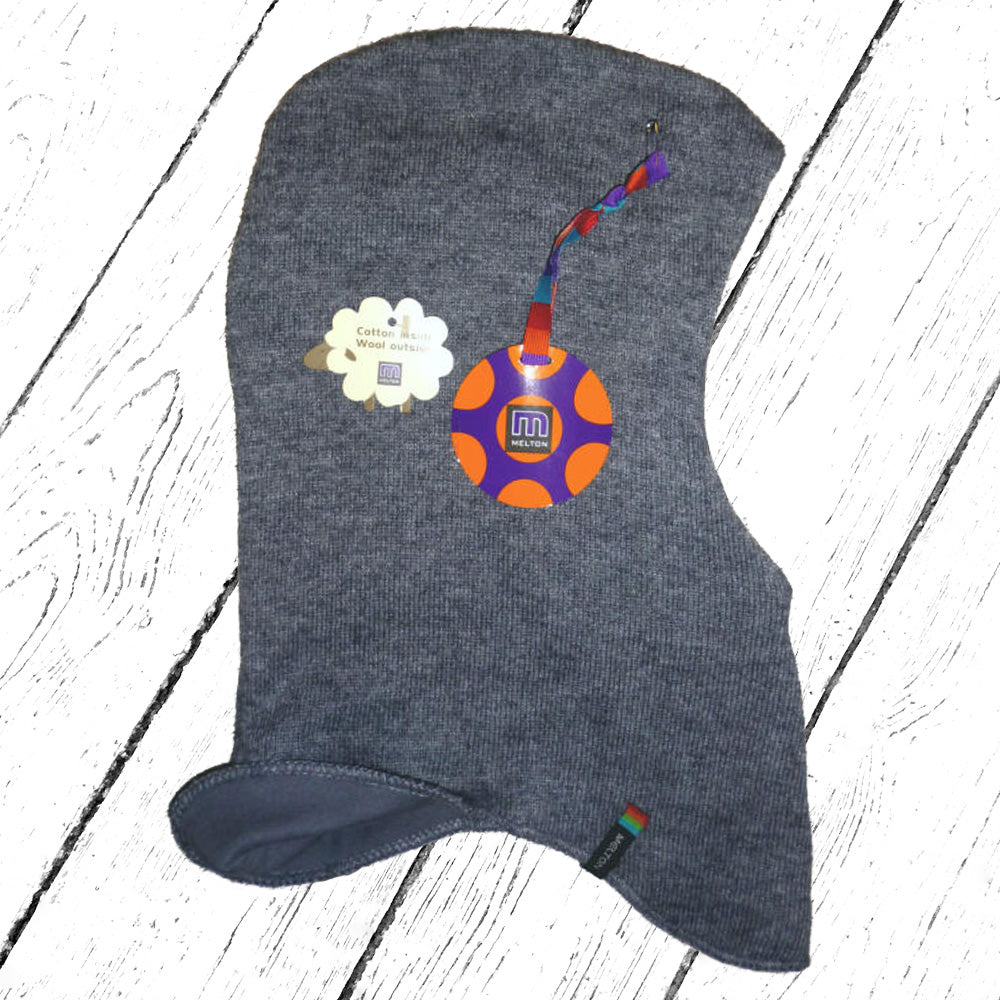 Melton Fullface Woll Mütze grau