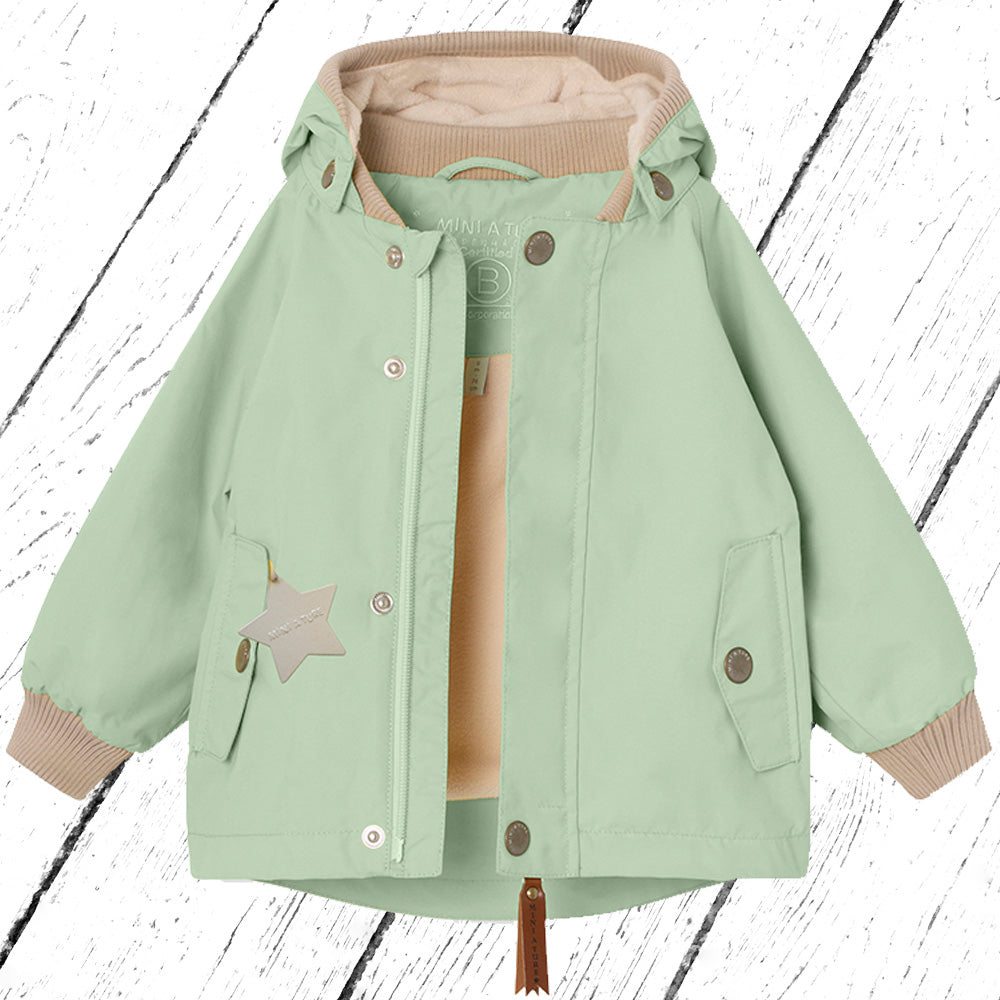 Mini A Ture Übergangs-Outdoorjacke MATWALLY fleece lined Jacket Dusty Light Green