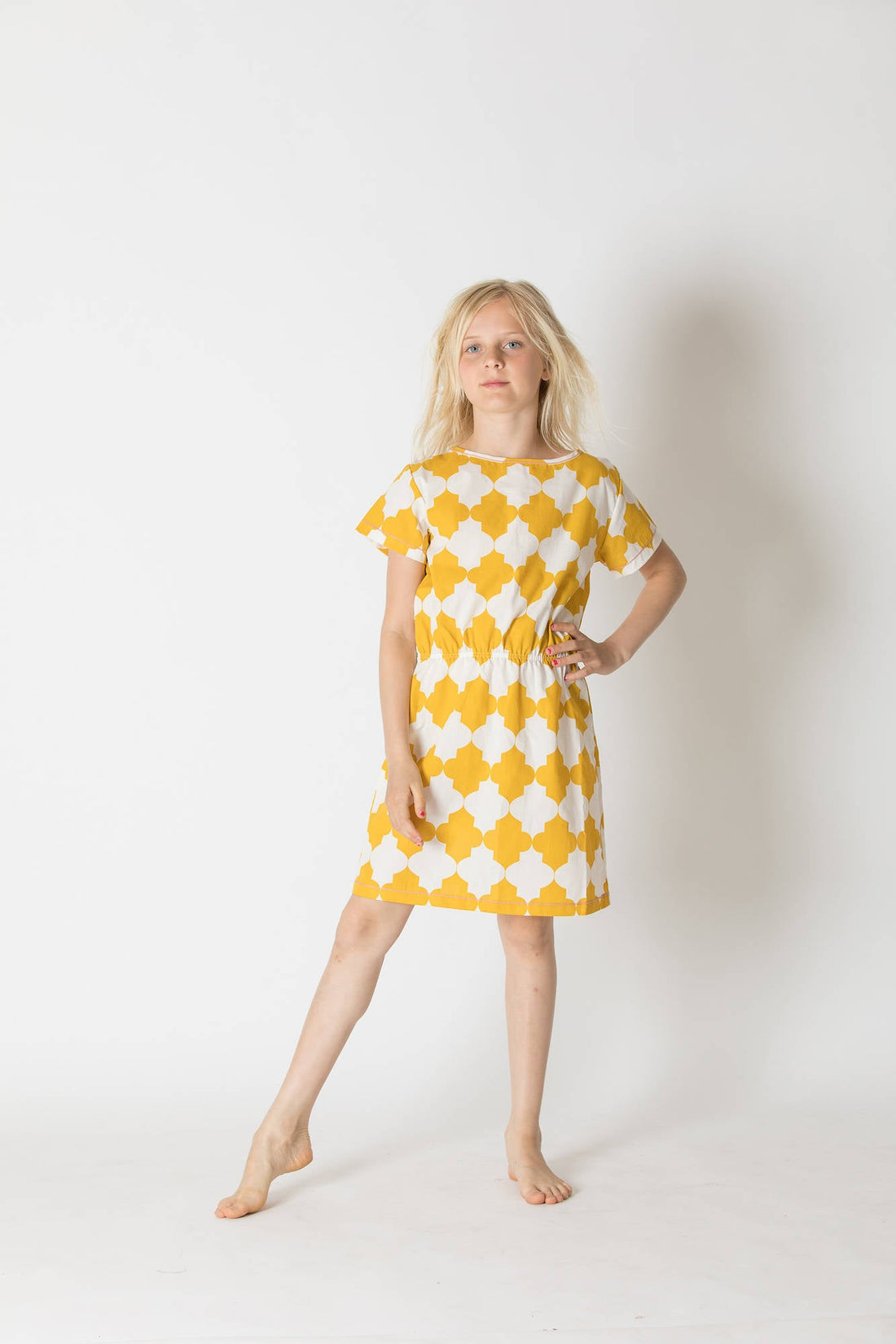 Albababy Kaya Dress Nugget Gold Tiles