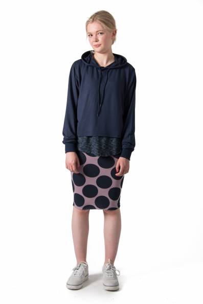 Danefae Betsy Skirt Navy Warm Clay DOT