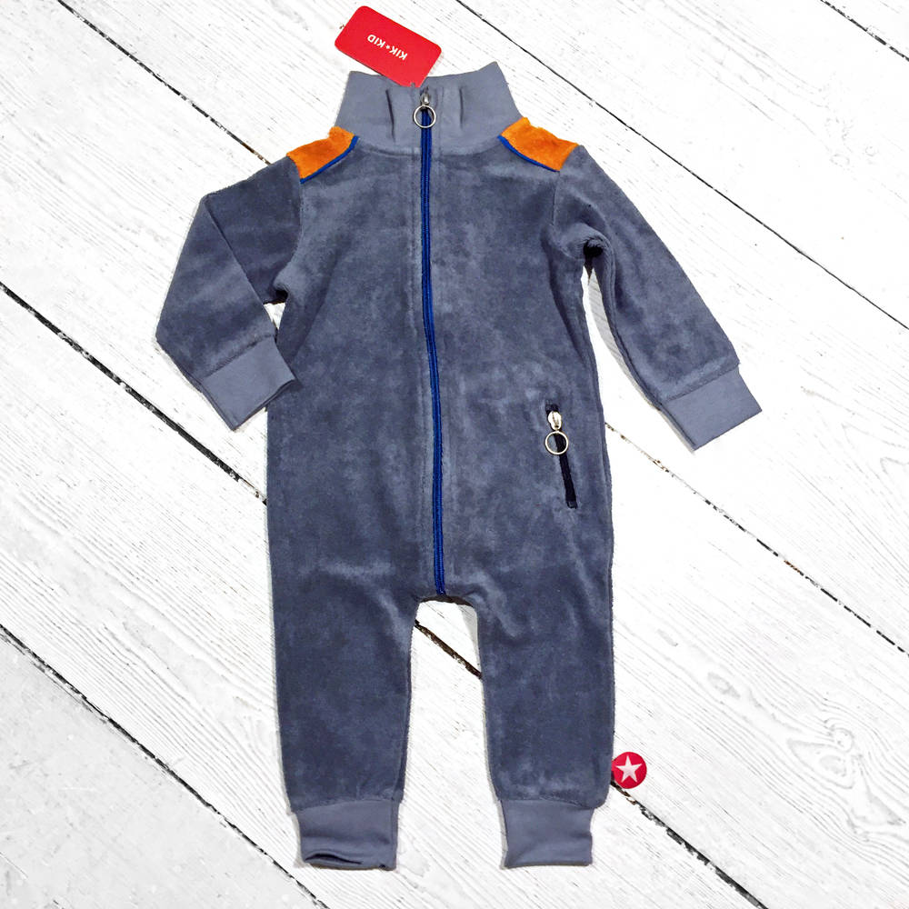 Kik-Kid Suit Terry grey blue Orange