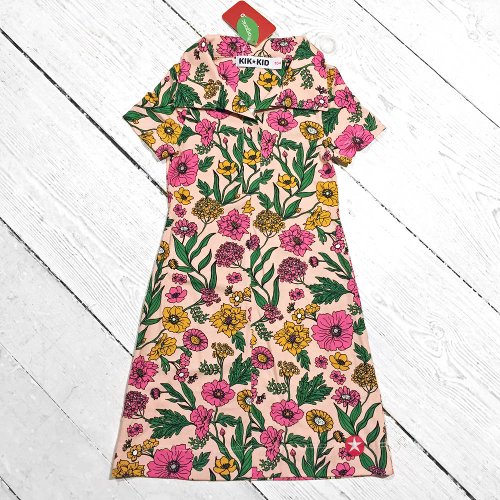 Kik-Kid Dress Polo Jersey Flower Pink