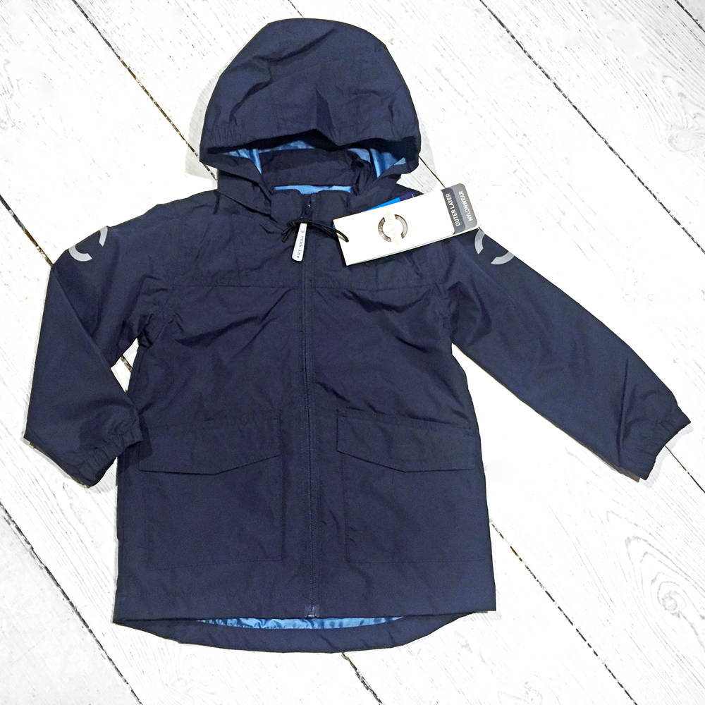 Mikk-Line Outdoor Nylon Boy Jacket Solid Blue Nights
