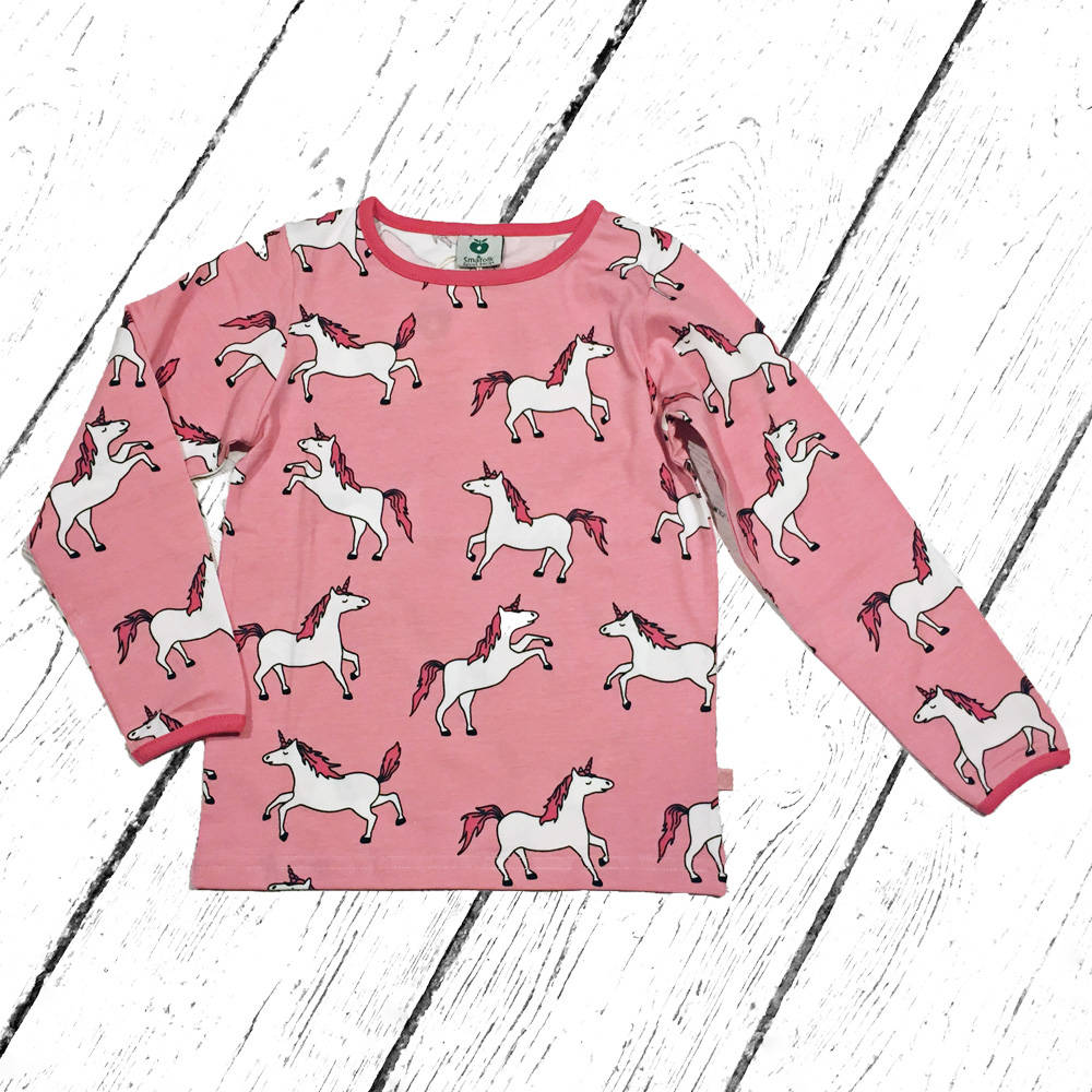 Smafolk Shirt with Unicorn Silver Pink