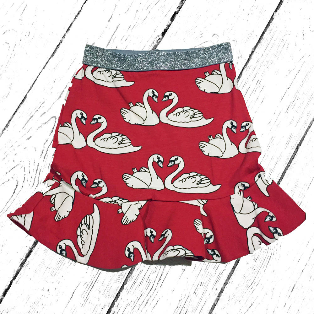 Smafolk Skirt with Ruffles Swan Glitzer