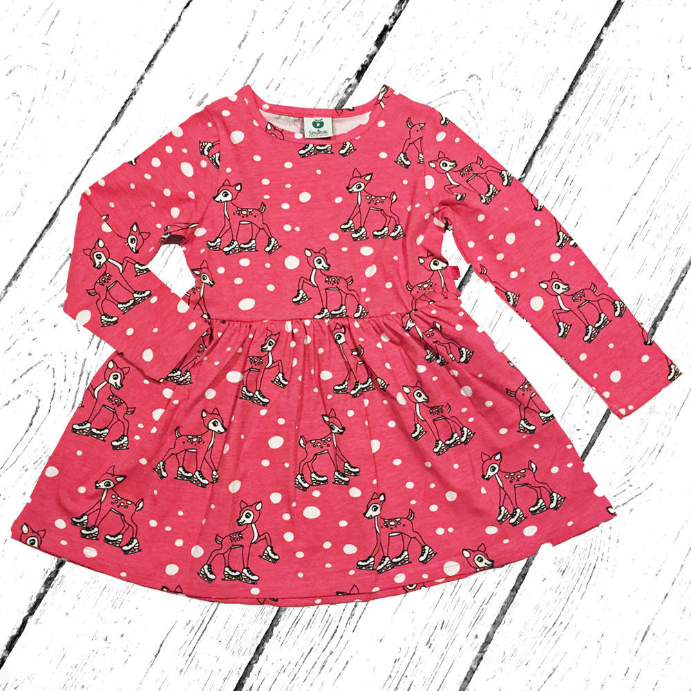 Smafolk Dress with Deer on Skates