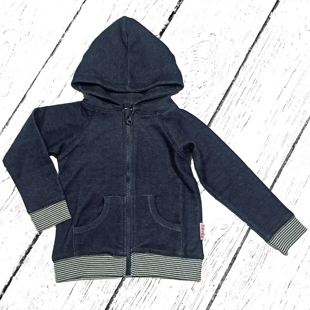 Baba Babywear Hoodie Denim Blue