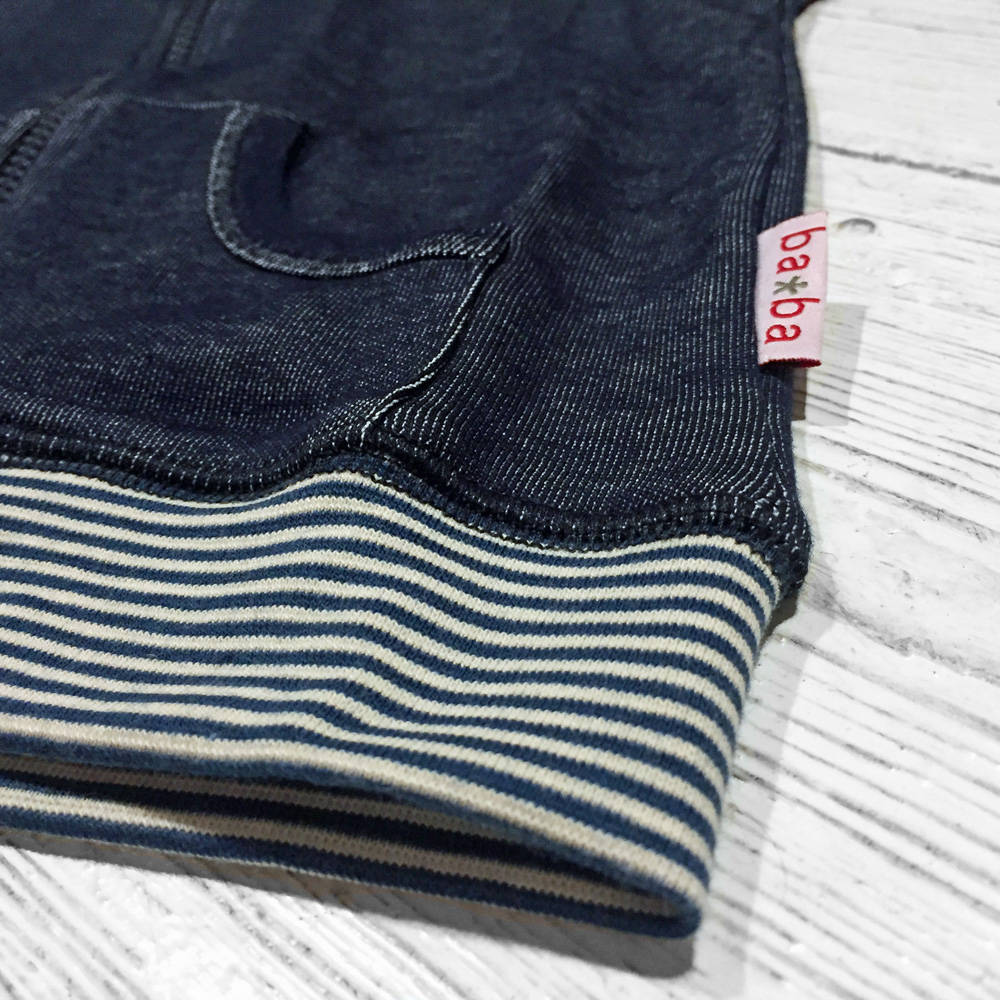 Baba Babywear Hoodie Denim Blue