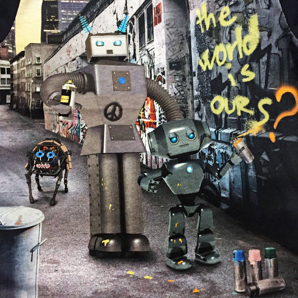 Molo Shirt Rexol Graffiti Robot