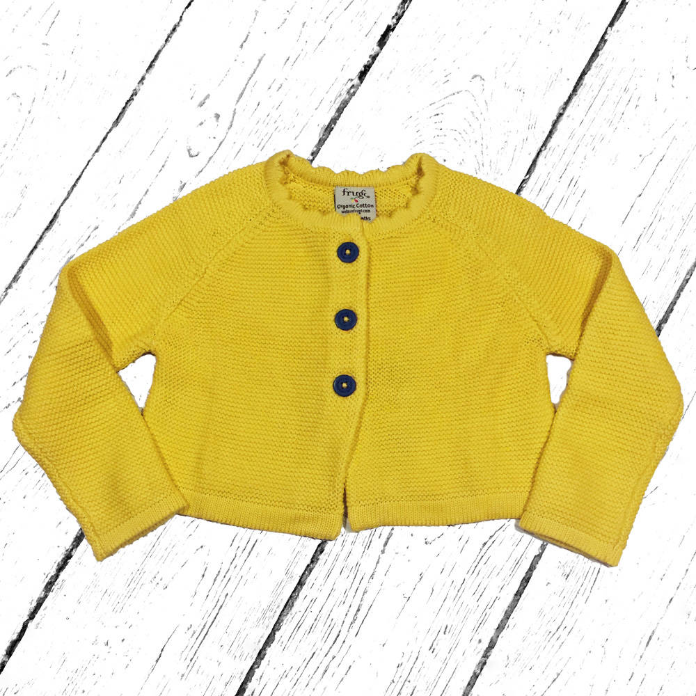Frugi Carrie Knitted Cardigan Sunshine