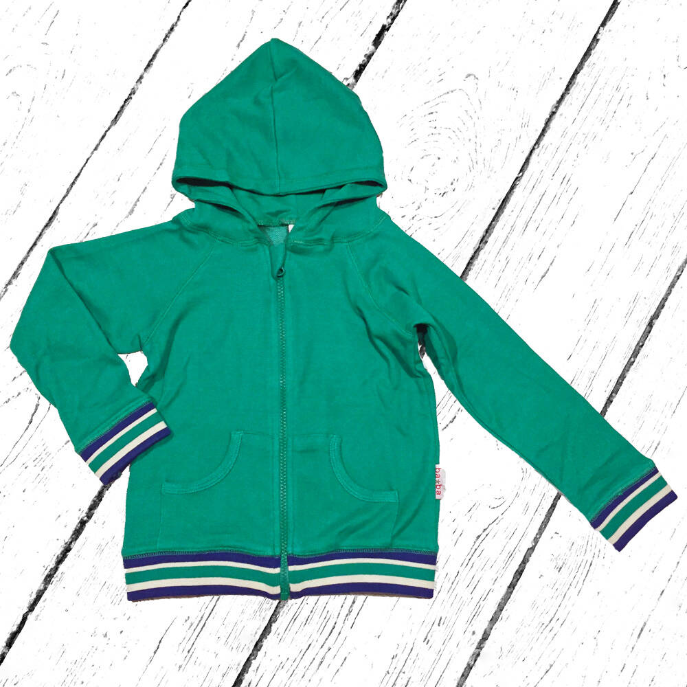 Baba Babywear Hoodie Jacquard Green