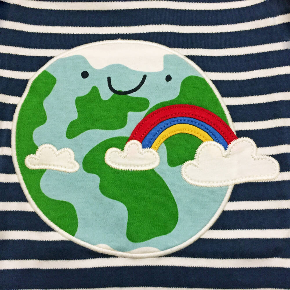 Frugi Shirt Bobby Applique Top Earth