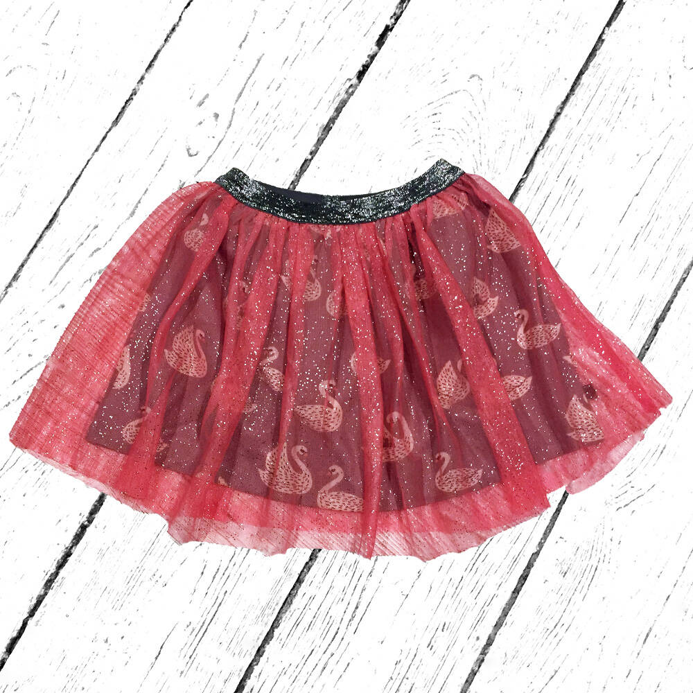 Smafolk Glitzer Tüllrock Skirt with Swans and Glitter Tulle