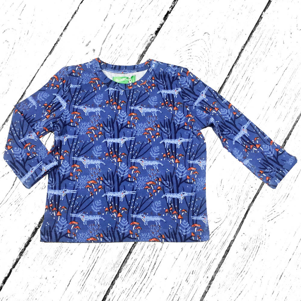 Lily Balou Francis Baby Shirt Wolves Blue