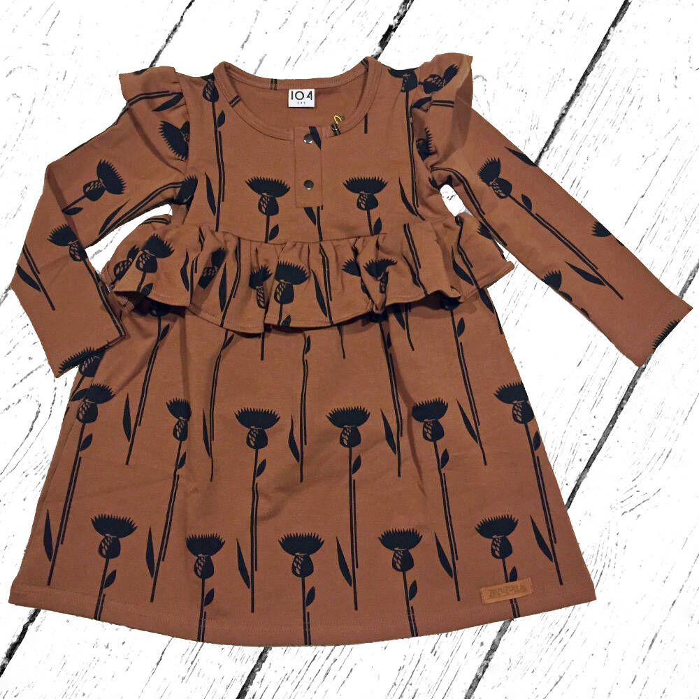Zezuzulla Kleid Mimi Dress Thistle on Cinnamon