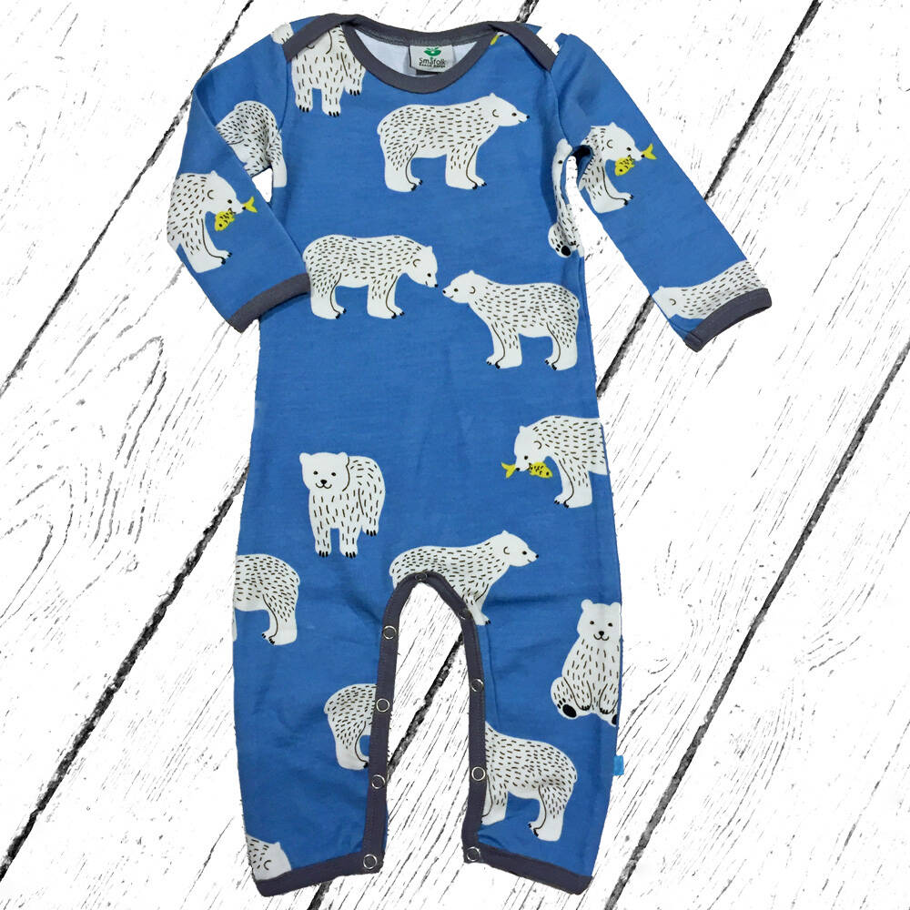 Smafolk Overall Wool Mix Body Suit with Polar Bear