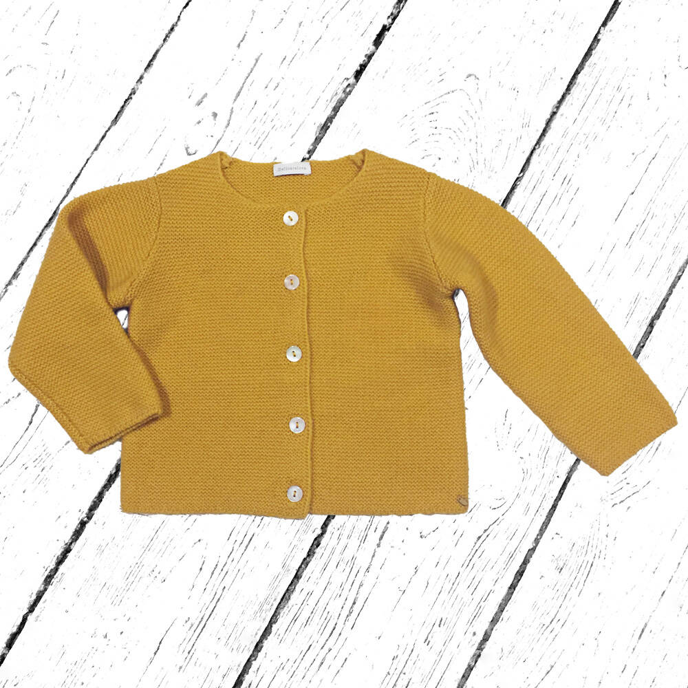 Delicatelove Merino Kaschmir Strickjacke Teddy Mustard