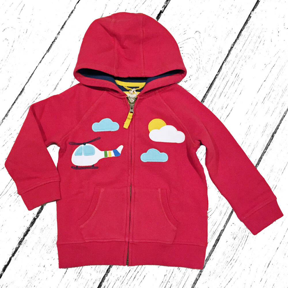 Frugi Sweatshirtjacke Hayle Hoody Tango Red Helicopter