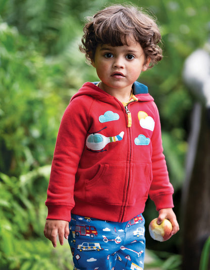 Frugi Sweatshirtjacke Hayle Hoody Tango Red Helicopter