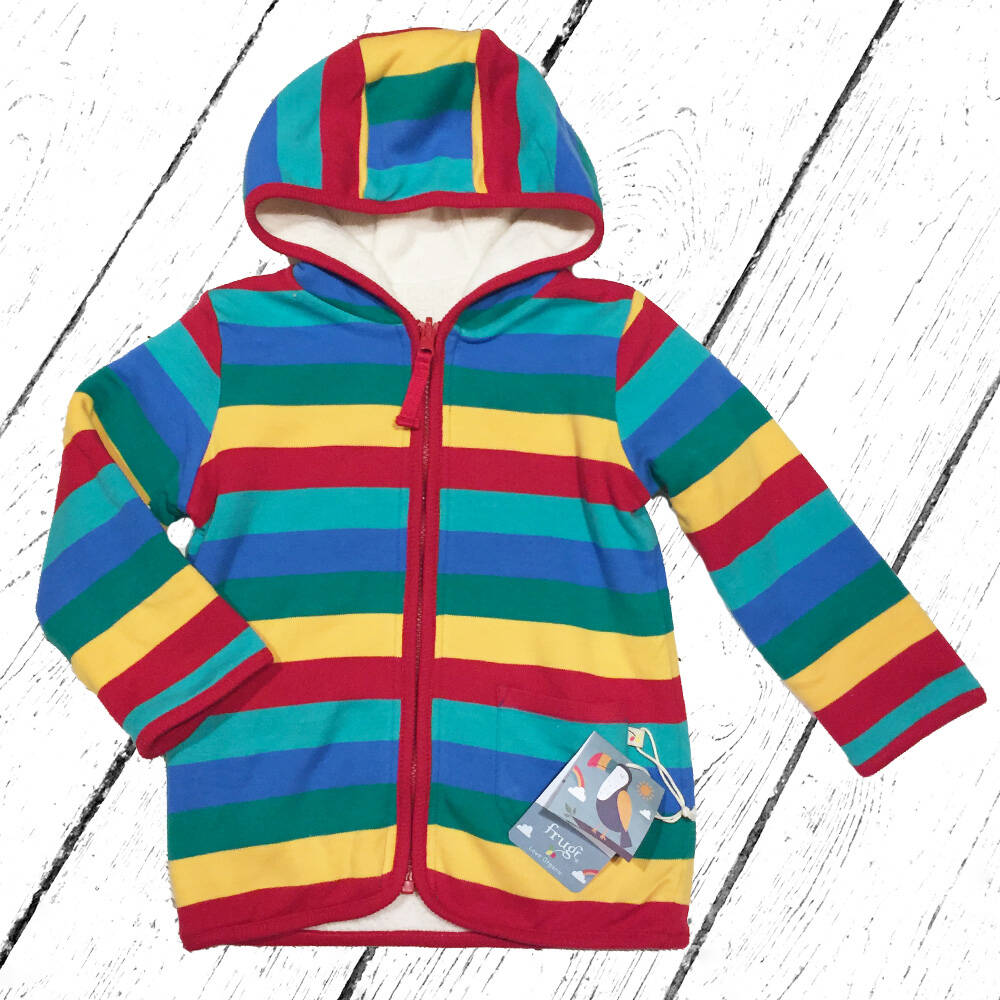 Frugi Wendejacke Reversible Snuggle Jacket Rainbow Stripe