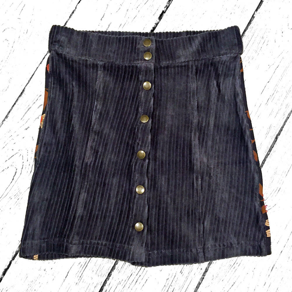 Baba Babywear Rock Button Skirt Corduroy Dark Grey
