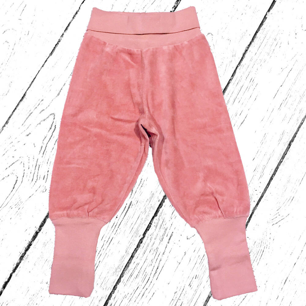 Maxomorra Nicki Hose Pants Rib Velour Dusty Rose