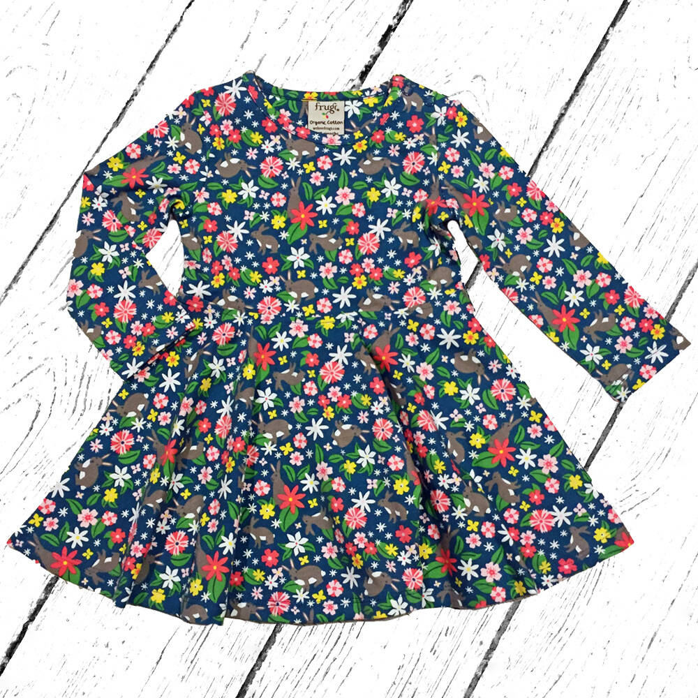 Frugi Kleid Sofia Skater Dress Rabbit Fields