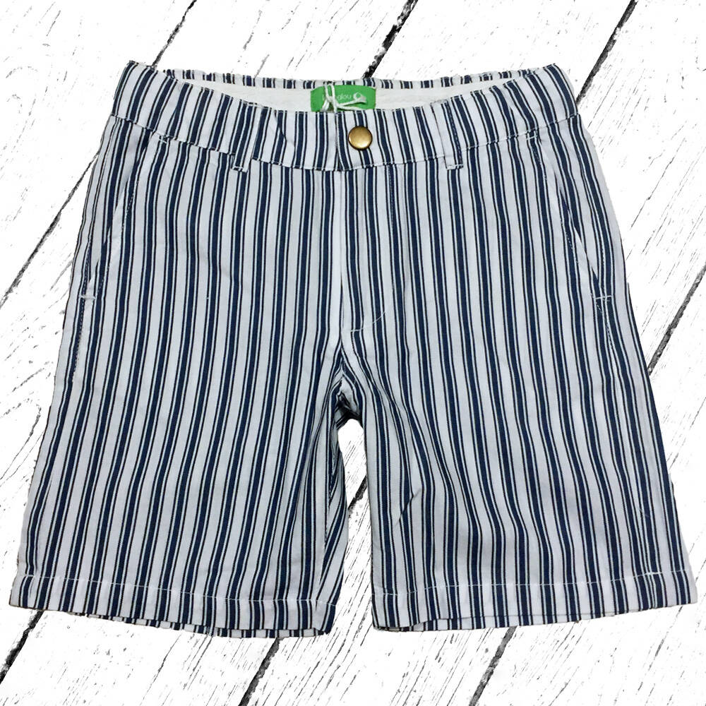 Lily Balou Shorts Astor Bermuda Boat Stripe Teal Blue