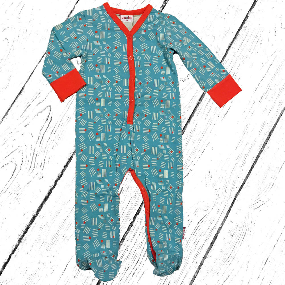 Baba Babywear Overall Footed Bodysuit Zigzag