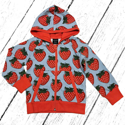 Maxomorra Kapuzenjacke Cardigan Hood STRAWBERRY