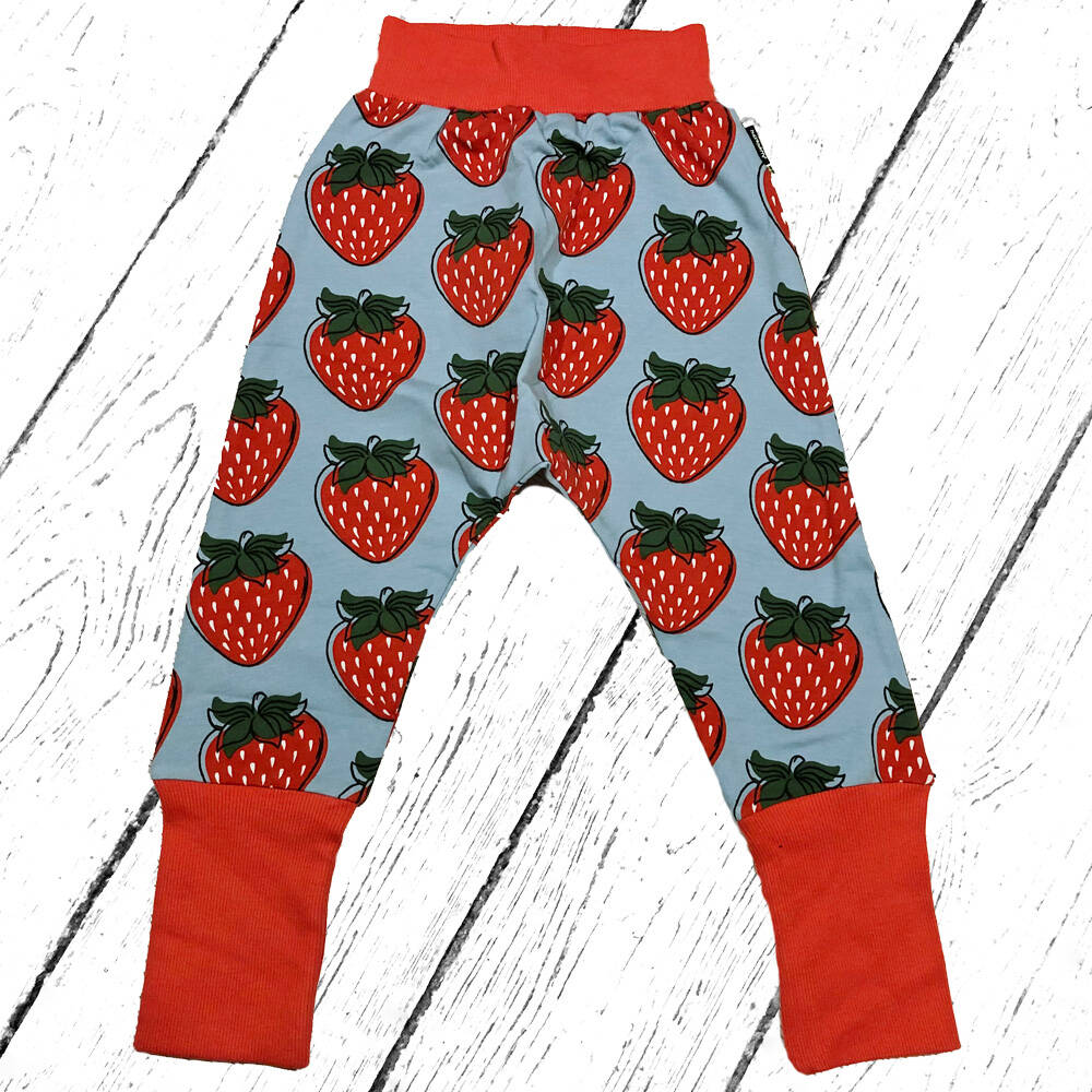 Maxomorra Pants Drop Crotch Sweat STRAWBERRY