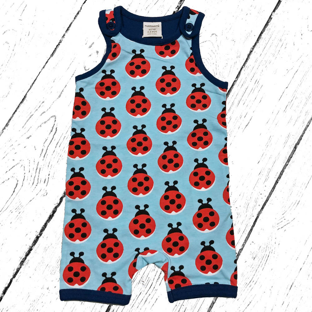 Maxomorra Trägeranzug Playsuit Short LAZY LADYBUG