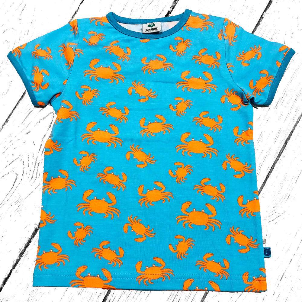 Smafolk T-Shirt with Crabs Blue Grotto