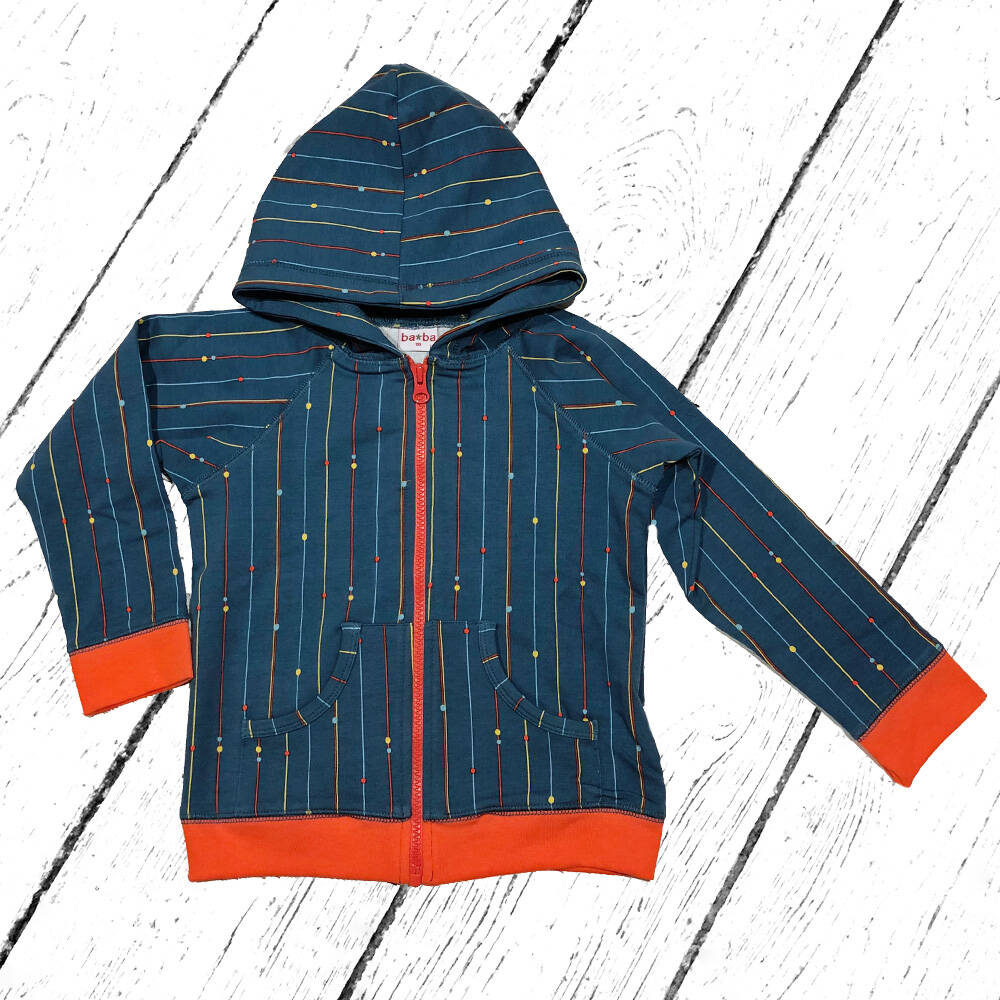 Baba Babywear Kapuzenjacke Hoodie Stripes and Dots